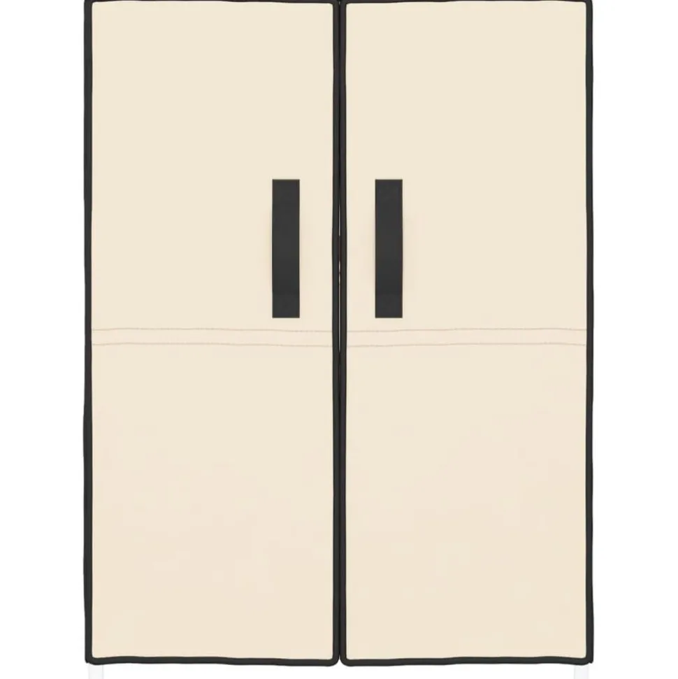 vidaXL Schoenenkast 60x28x90 cm stof crèmekleurig