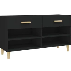 vidaXL Schoenenkast 102x35x55 cm bewerkt hout zwart