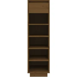 vidaXL Schoenenkast 30x34x105 cm massief grenenhout honingbruin