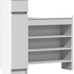vidaXL Schoenenkast 100,5x28x100 cm bewerkt hout wit