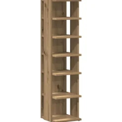 vidaXL Schoenenkast 28x27x102 cm bewerkt hout artisanaal eikenkleurig