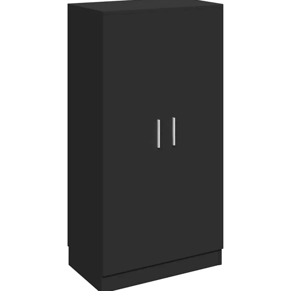 vidaXL Schoenenkast 55x35x108 cm bewerkt hout zwart