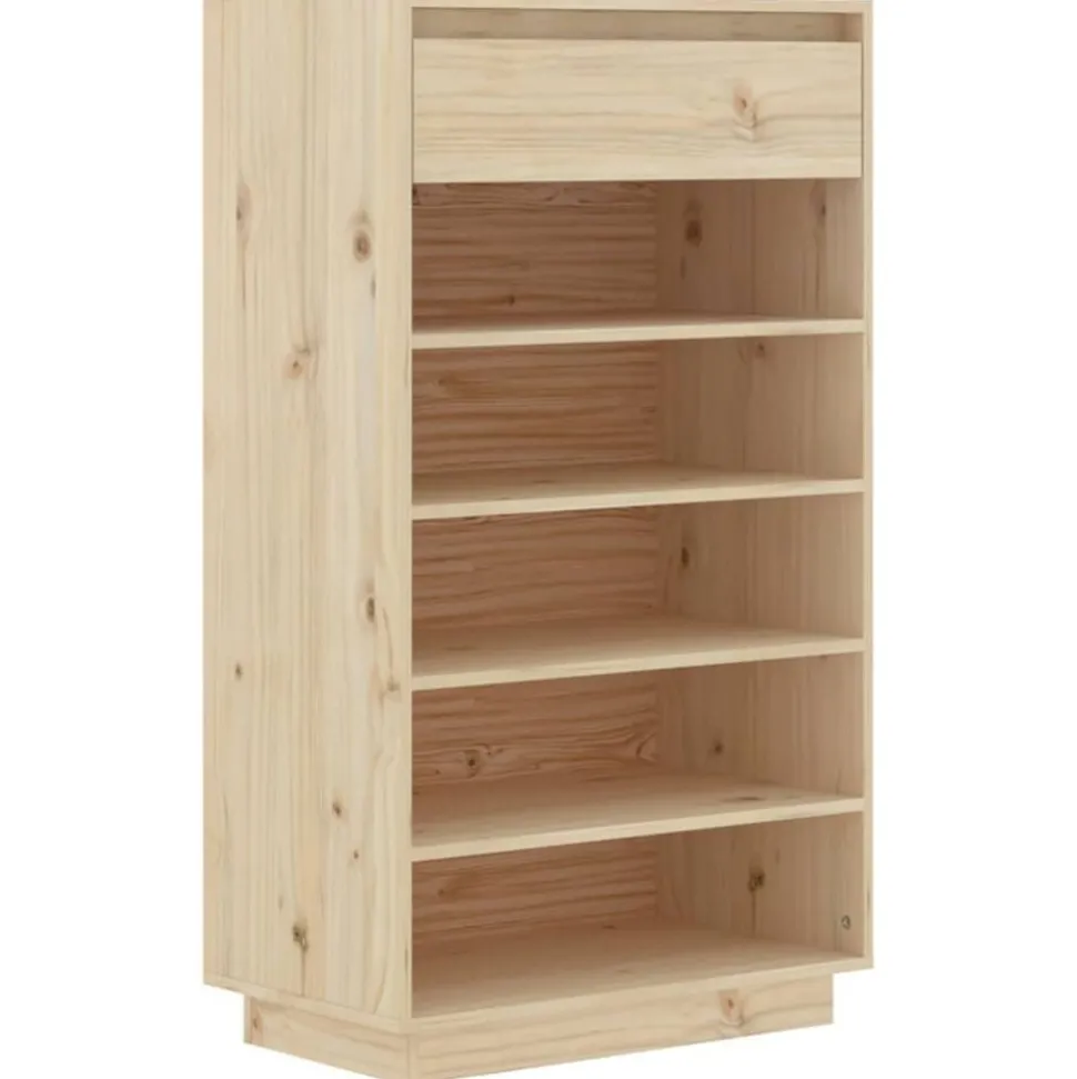 vidaXL Schoenenkast 60x34x105 cm massief grenenhout
