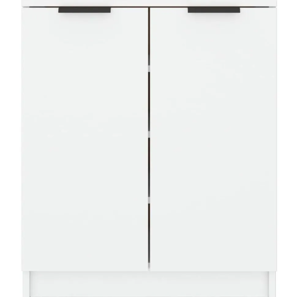 vidaXL Schoenenkast 59x35x70 cm bewerkt hout wit