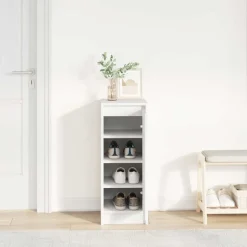 vidaXL Schoenenkast 29,5x34x76 cm bewerkt hout wit