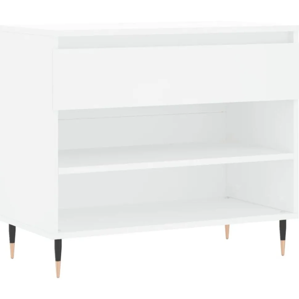 vidaXL Schoenenkast 70x36x60 cm bewerkt hout wit