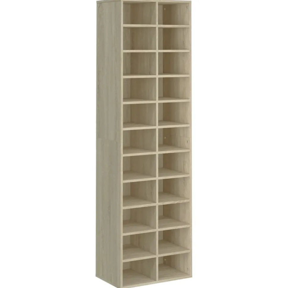 vidaXL Schoenenkast 54x34x183 cm bewerkt hout sonoma eikenkleurig