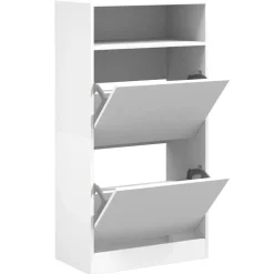 vidaXL Schoenenkast 60x34x116 cm bewerkt hout wit