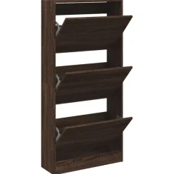 vidaXL Schoenenkast 60x21x125,5 cm bewerkt hout bruin eikenkleur