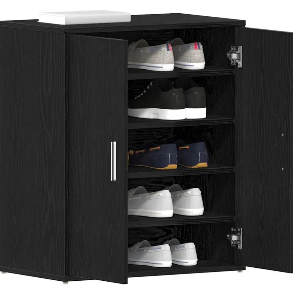 vidaXL Schoenenkast 60x35x70 cm bewerkt hout wit