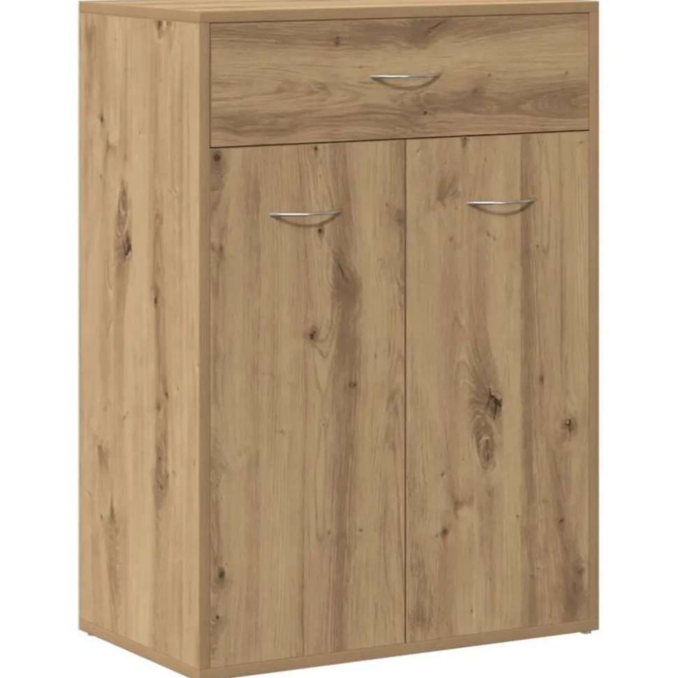 vidaXL Schoenenkast 60x35x84 cm bewerkt hout artisanaal eikenkleur