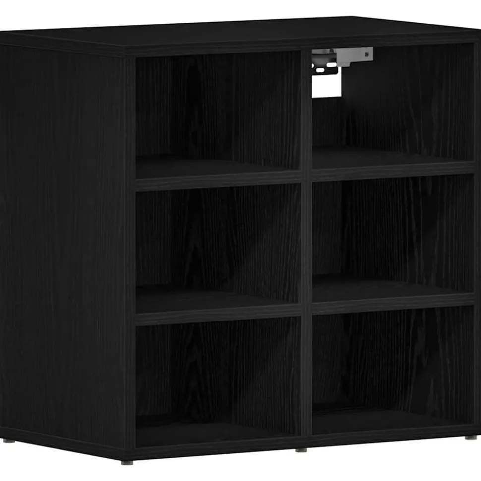 vidaXL Schoenenkast Zwart Eiken 52 x 30 x 50,5 cm Bewerkt hout