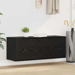 vidaXL Schoenenkast Zwart eiken 100 x 35 x 38 cm Bewerkt hout