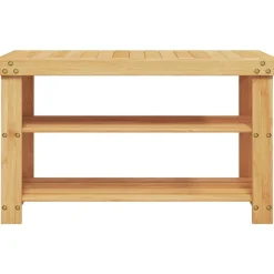 vidaXL Schoenenrek 3-laags 70x27,5x45 cm bamboe