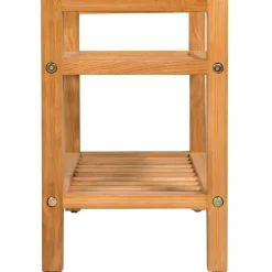 vidaXL Schoenenrek met 2 schappen 50x27x40 cm massief eikenhout