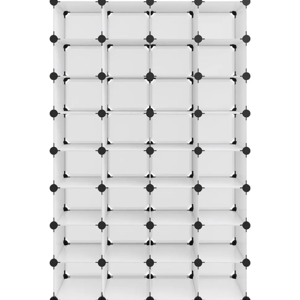 vidaXL Schoenenrek 93x36,5x140 cm polypropeen transparant