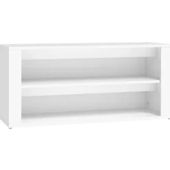vidaXL Schoenenrek 100x35x45 cm bewerkt hout wit