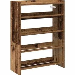 vidaXL Schoenenrek 60x25x81 cm bewerkt hout oud houtkleurig
