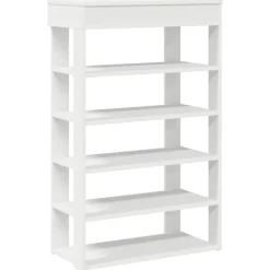 vidaXL Schoenenrek 60x30x98 cm bewerkt hout wit