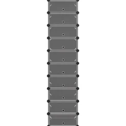 vidaXL Schoenenrek 44x32x174 cm polypropeen zwart