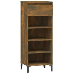 vidaXL Schoenenrek 40x36x105 cm bewerkt hout gerookt eikenkleurig