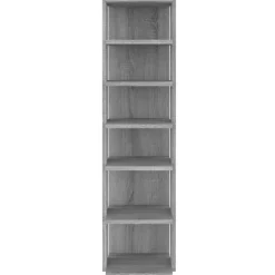 vidaXL Schoenenrek 27,5x27x102 cm bewerkt hout grijs sonoma