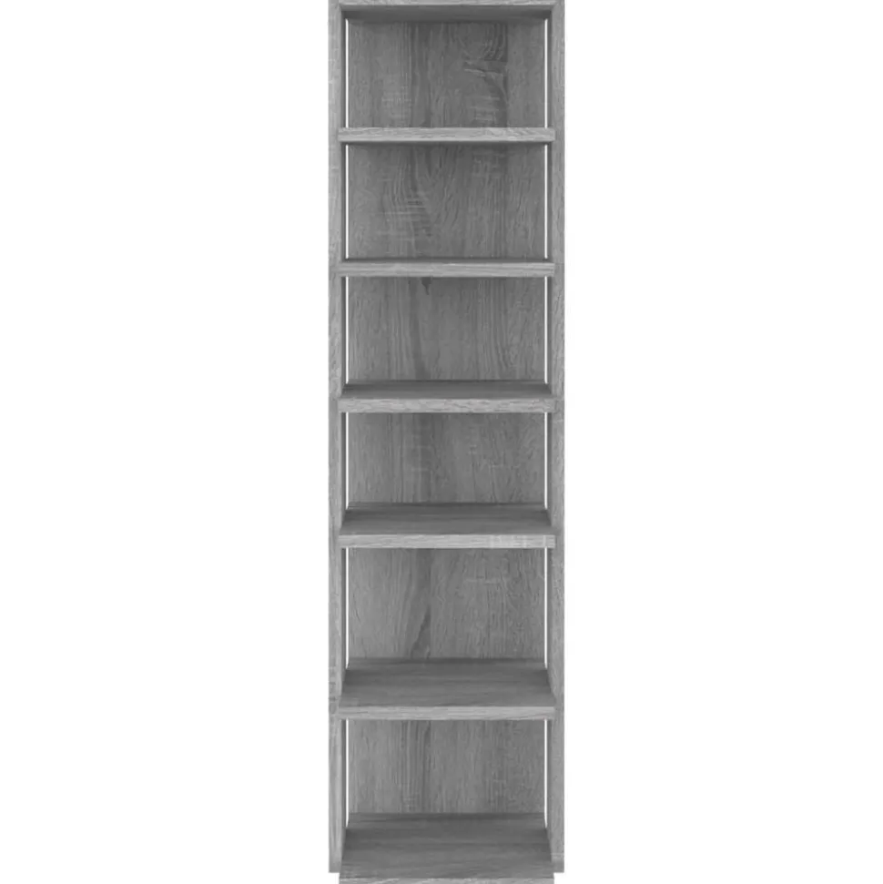 vidaXL Schoenenrek 27,5x27x102 cm bewerkt hout grijs sonoma