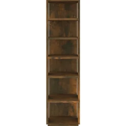 vidaXL Schoenenrek 27,5x27x102 cm bewerkt hout gerookt eikenkleurig