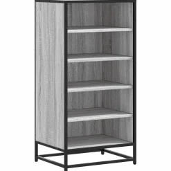 vidaXL Schoenenrek 48x38x97,5 cm bewerkt hout grijs sonoma eikenkleur