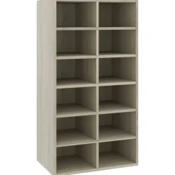 vidaXL Schoenenrek 54x34x100,5 cm bewerkt hout sonoma eikenkleurig
