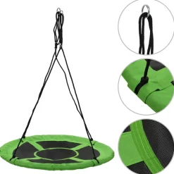 vidaXL Schommel 100 kg 110 cm groen
