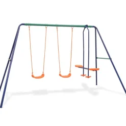 vidaXL Schommelset met 4 zitjes oranje