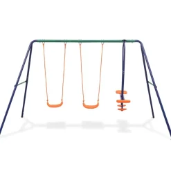vidaXL Schommelset met 4 zitjes oranje