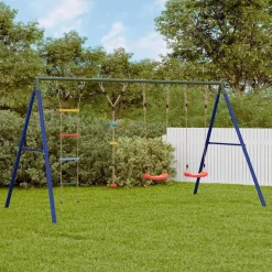 vidaXL Schommelset met schommels, ladder en klimtouw met schijven