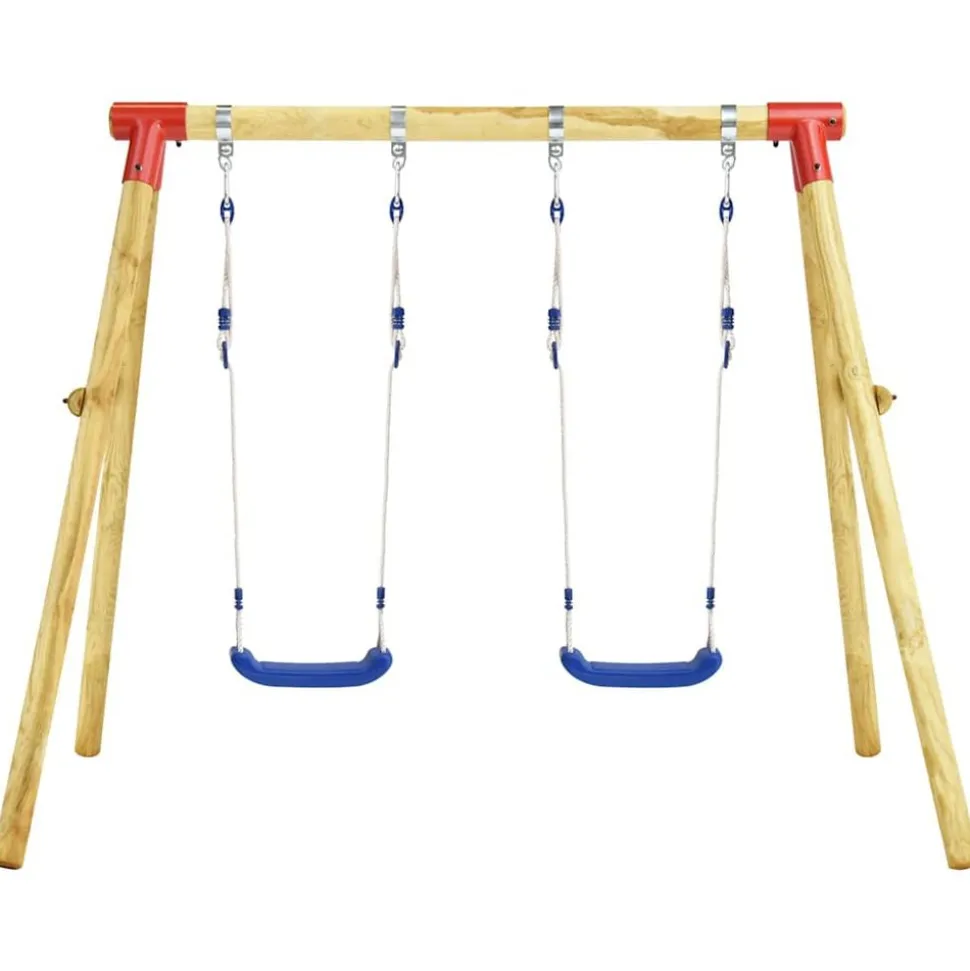 vidaXL Schommelset 230x130x166 cm grenenhout