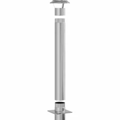 vidaXL Schouw Verlenging Zilver 25 x 25 x 132 cm Roestvrij staal