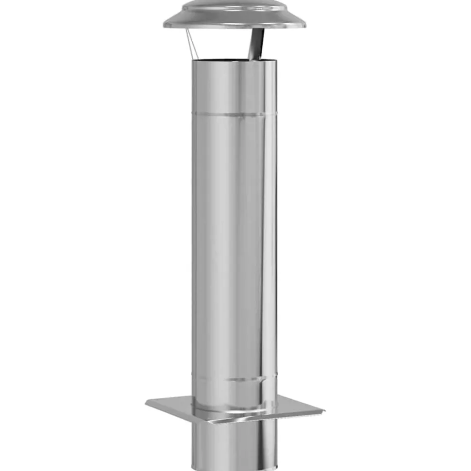 vidaXL Schouw Verlenging Zilver 25 x 25 x 82 cm Roestvrij staal