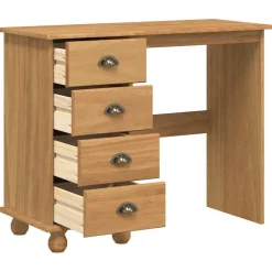 vidaXL Schrijfbureau ASKIM Bruin 95 x 40 x 75 cm Massief grenenhout