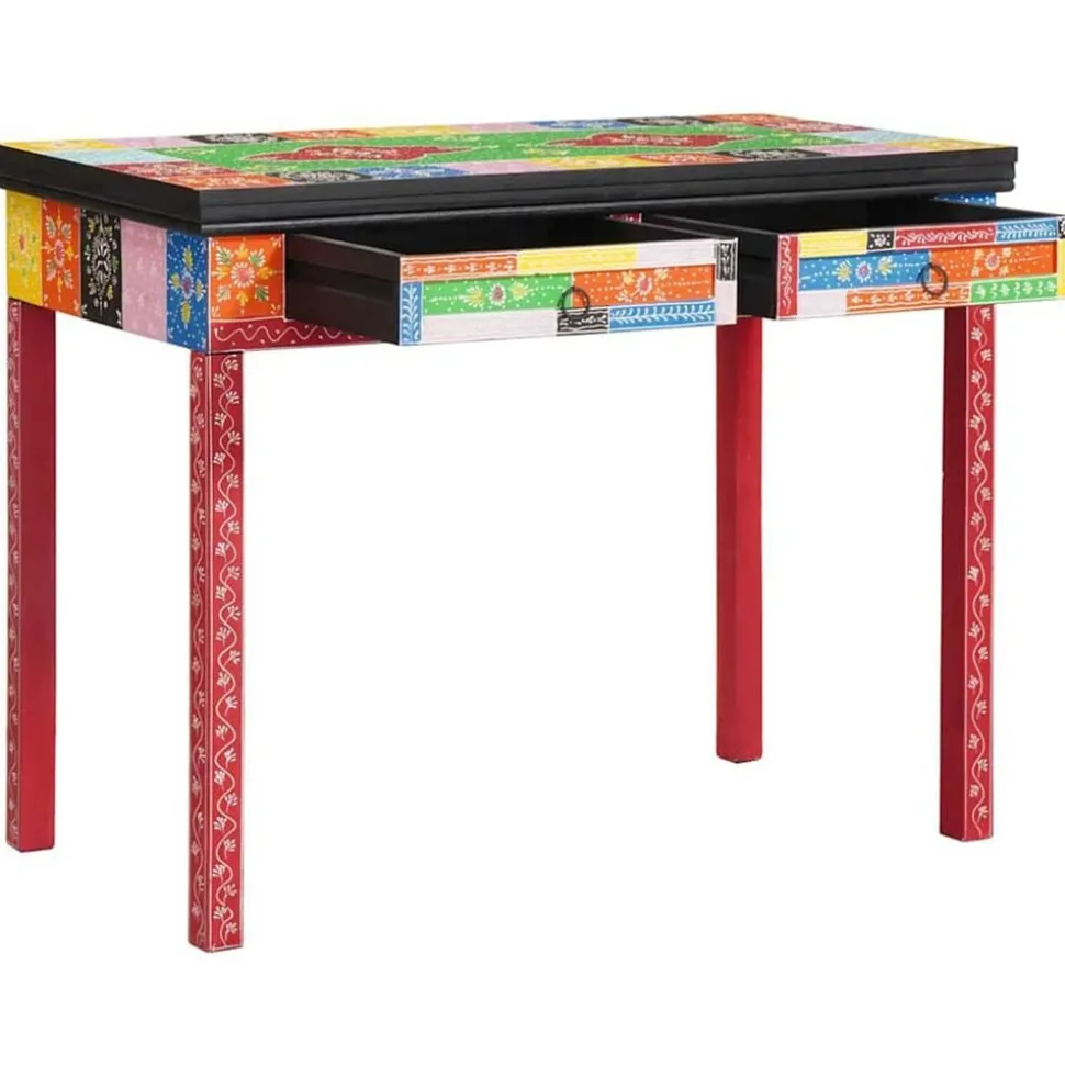 vidaXL Schrijfbureau met lade met opslag Multikleur 100 x 50 x 77 cm