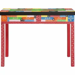 vidaXL Schrijfbureau met lade met opslag Multikleur 100 x 50 x 77 cm