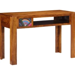 vidaXL Schrijfbureau met lade met opslag Bruin 110 x 50 x 73 cm