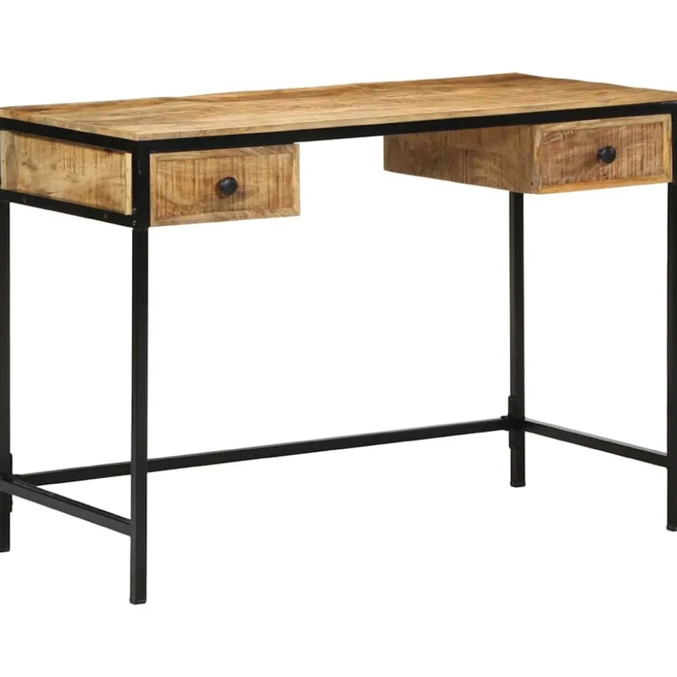 vidaXL Schrijfbureau met lade met opslag Bruin 105 x 50 x 75 cm
