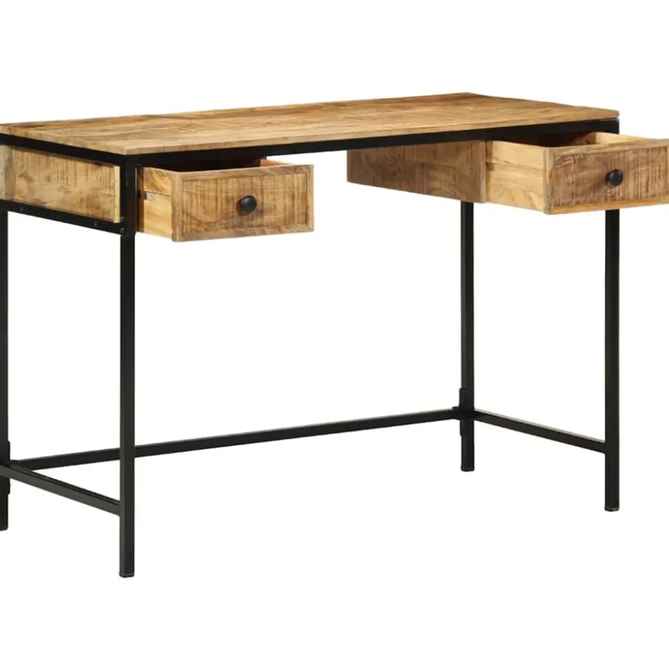 vidaXL Schrijfbureau met lade met opslag Bruin 105 x 50 x 75 cm