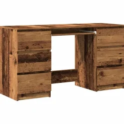 vidaXL Schrijftafel 140x50x77 cm bewerkt hout oud houtkleurig