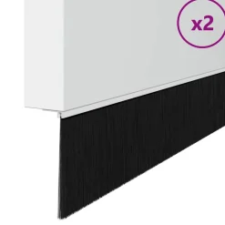 vidaXL Schroefbare Deurborstelafsluitingen 2 pcs Wit 100 cm