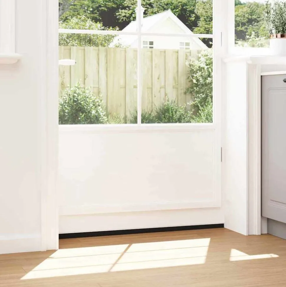 vidaXL Schroefbare Deurborstelafsluitingen 2 pcs Wit 100 cm
