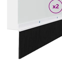 vidaXL Schroefbare Deurborstelafsluitingen 2 pcs Wit 100 cm