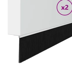 vidaXL Schroefbare Deurborstelafsluitingen 2 pcs Wit 100 cm
