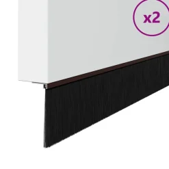 vidaXL Schroefbare Deurborstelafsluitingen 2 pcs Bruin 100 cm