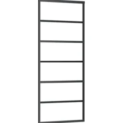 vidaXL Schuifdeur met beslag 76x205 cm ESG-glas en aluminium